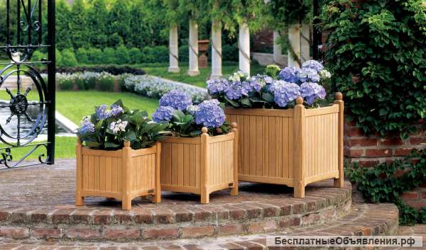 Деревянное кашпо на заказ