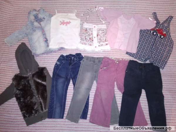 Детские (на 2-4 года) джинсы, куртки, комбинезон, кофты