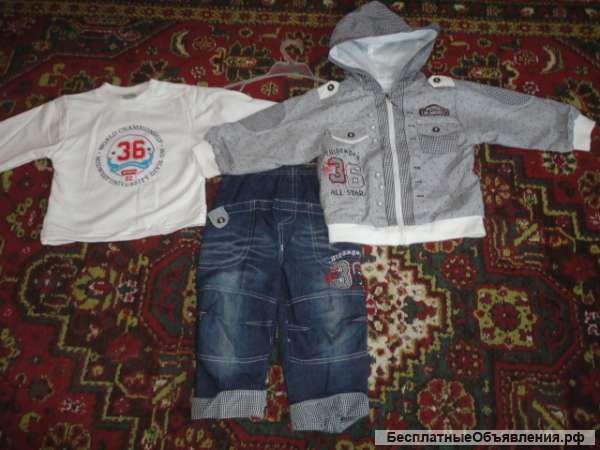 Костюм тройка новый размер на 2 - 4 года