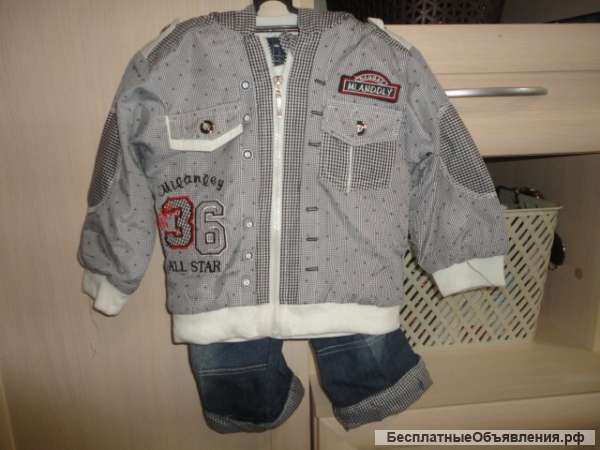 Костюм тройка новый размер на 2 - 4 года