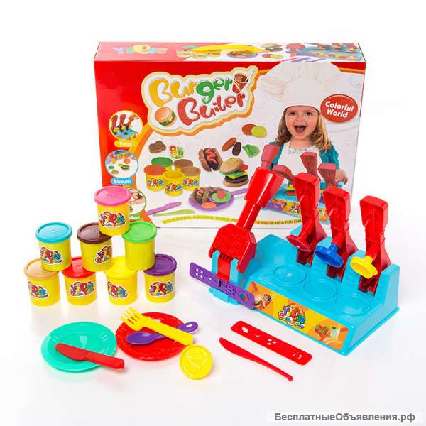 Игровой набор для лепки из глины Фаст-Фуд