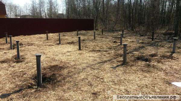 Монтаж винтовых свай