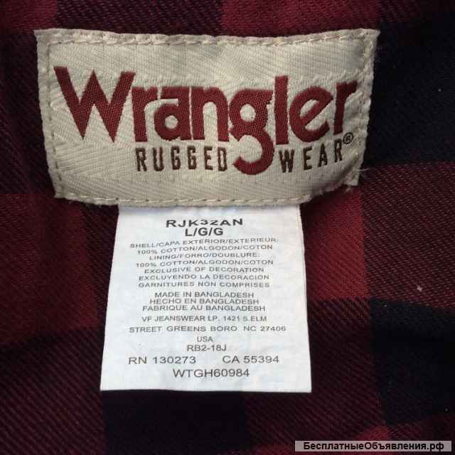 Куртка джинсовая Wrangler Rugged Wear Flannel RJK32AN