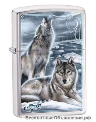 Зажигалка Zippo 28002 Mazzi Winter Howling Wolves