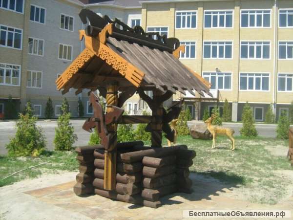 Изготавливаем деревянные колодцы