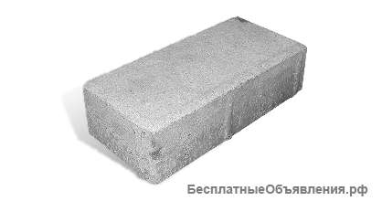 Брусчатка кирпичик серый 100*200*60