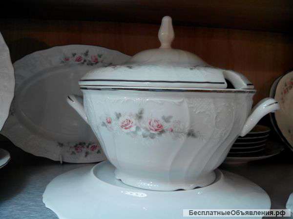 Бледные розы (Серая роза) Столовый сервиз