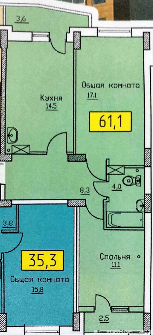 2-х комнатная северо-западный район