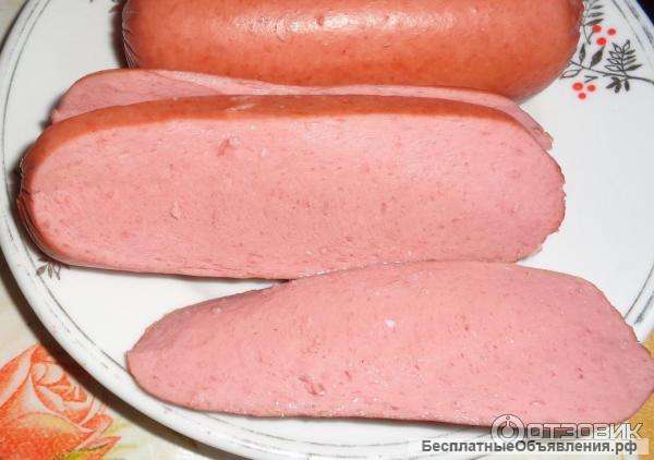 Сардельки мясные молочные