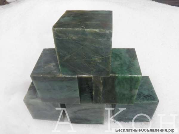 Камни для бани (нефрит кубики)
