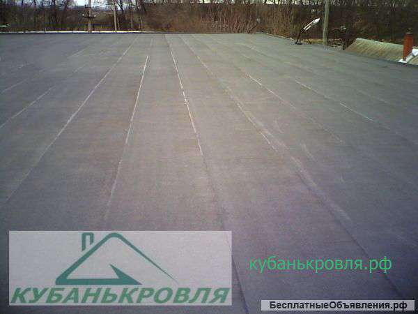 Монтаж и ремонт мягкой плоской кровли наплавляемыми или мембранными материалами.