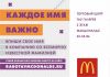 Сотрудник в ресторан Макдоналдс Тау Галерея