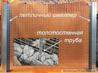 Забор из габионов сварных: пергоны сетчатые