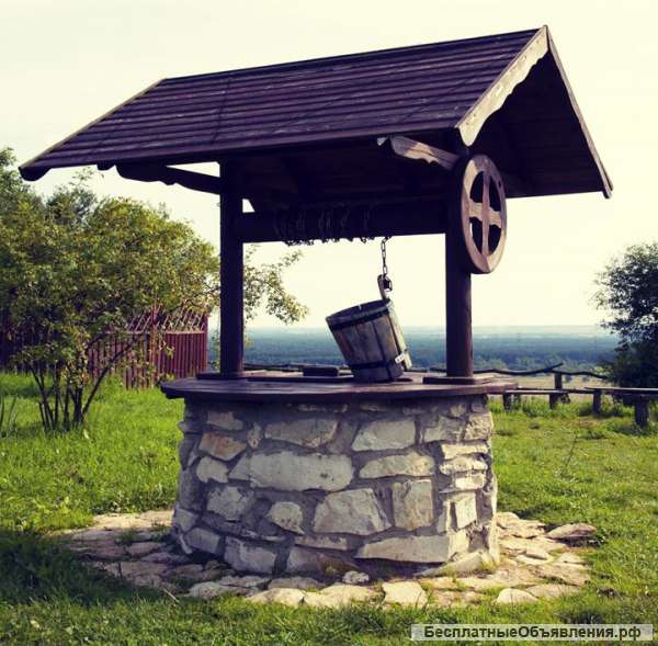 Домик для колодца деревянный