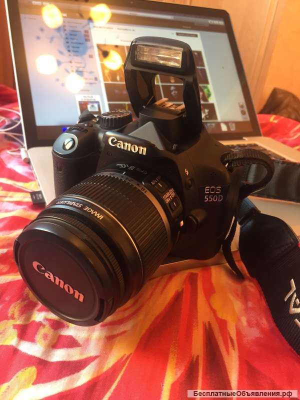 Canon 550 d с объективом is 18-55 mm