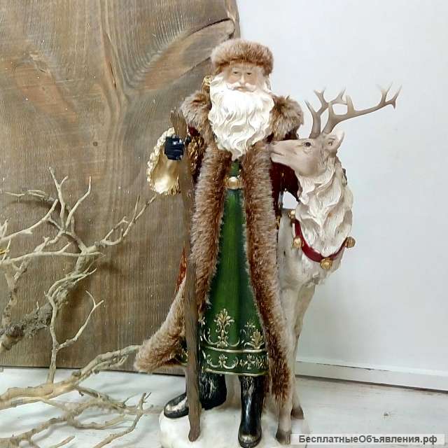 Дед мороз с оленем 40 см