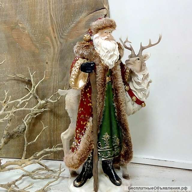 Дед мороз с оленем 40 см