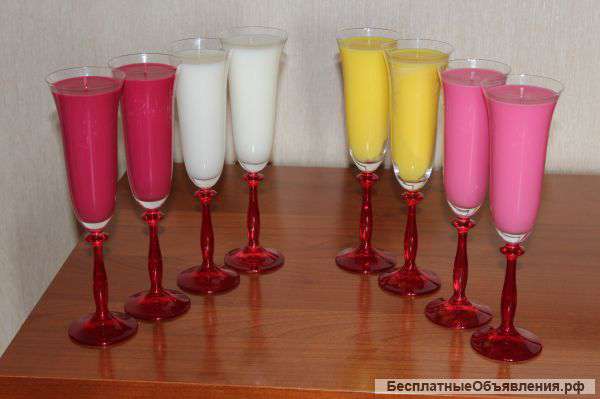 Ароматизированные свечи в бокалах