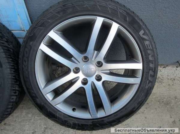 Оригинальные диски на авто Audi Q7 R20 + шины лето