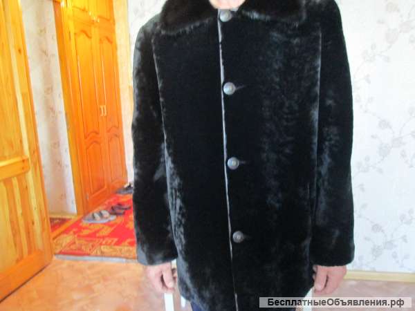 Мутоновая мужская шуба