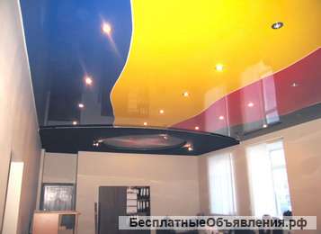 Установка натяжных потолков