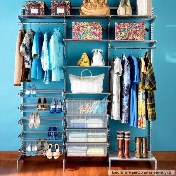 Системы хранения в гардеробной, кладовке