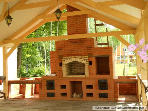Печи, Камины, Барбекю из кирпича