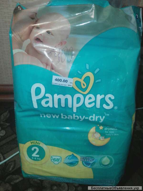 Памперсы Pampers new baby-dry 2