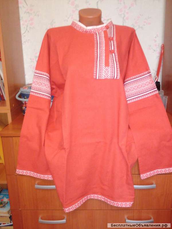 Рубаха. Косоворотка. Новая. 100% Лен Самовывоз