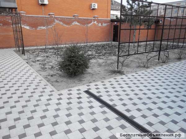 Виброукладка тротуарной плитки