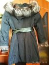 Зимне пальто- пехора с капюшоном чернобурка бу