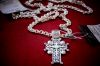 Серебряный православный крест с цепью
