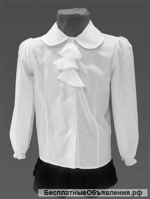 Белые рубашки для девочек,  юбки, оптом