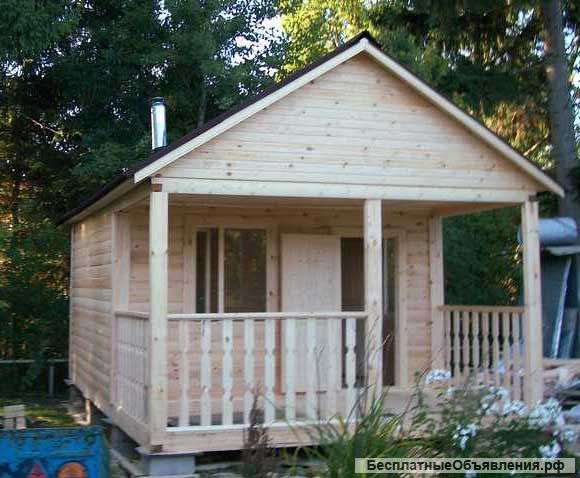 Сруб бани из профилированного бруса