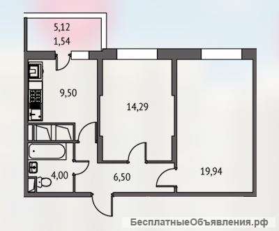 2-комнатная квартира МО город Мытищи ул. Стрелковая