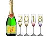Новогодние подарки на 2018 год - шампанское, конфеты, календари, ежедневники, пакеты