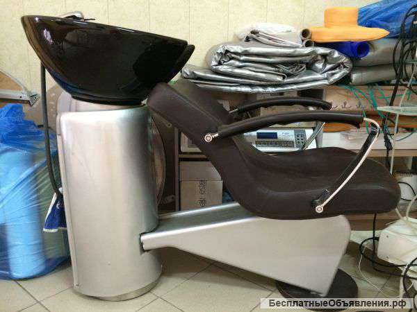 Мойка парикмахерская с креслом и раковиной