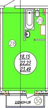 Студия 25кв.м. 1510т.р.