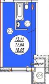 Студия 18кв.м. 1200т.р.