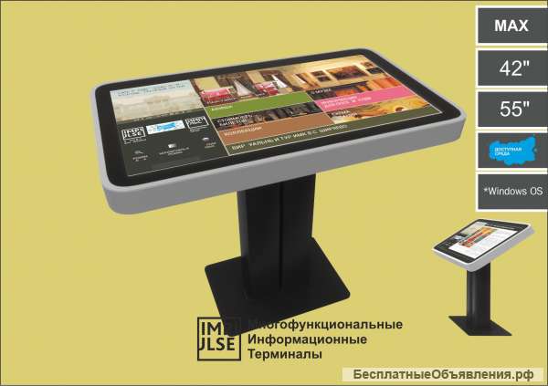 Интерактивный терминал Триумф Windows 42” (Доступная Среда)