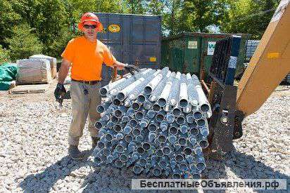 Оцинкованные сваи, земляной винт.