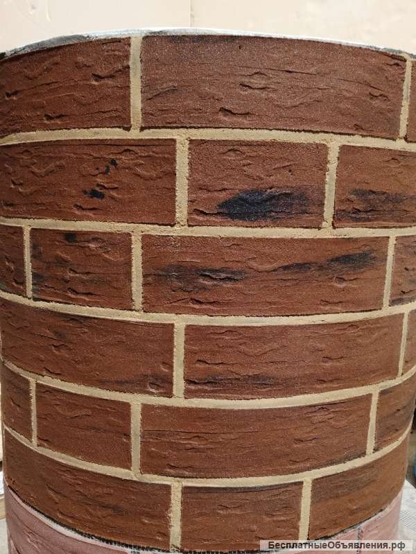 Гибкий кирпич для фасадов, цоколей, колонн, колодцев, каминов и внутренней отделки