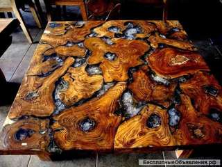 Изготовим эксклюзивные столы, зеркала из эпоксидной смолы(с наполнением по вашему желанию)