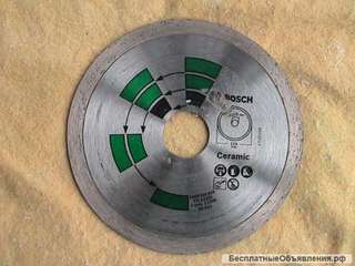 Диск алмазный отрезной почти новый фирмы Bosch для резки мрамора, керамики, фаянса