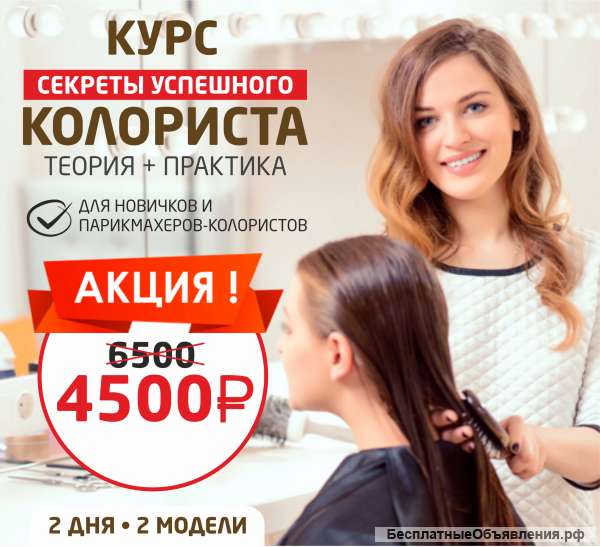 Курс парикмахера "Секреты успешного колориста"