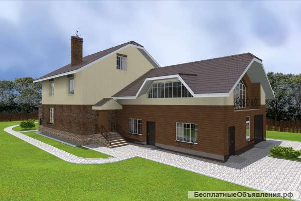 Дизайн-проект коттеджа в 3D