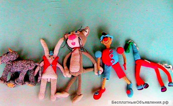 Детские мягкие игрушки, связанные из ниток