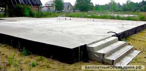 Фундамент монолитно плитный