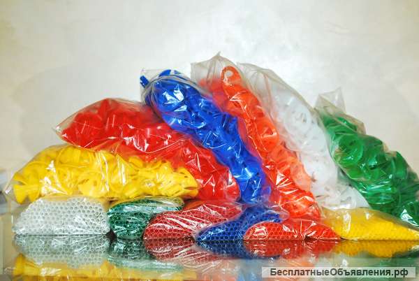 Трубочки пластиковые, флагштоки, зажимы для шаров от производителя