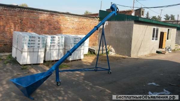 Универсальный шнековый конвейер винтового типа. Диаметр 100/200мм